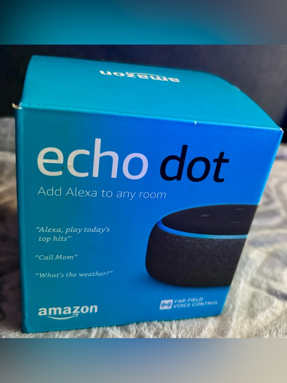Amazon Echo Dot Smart Speaker in Blue and Black